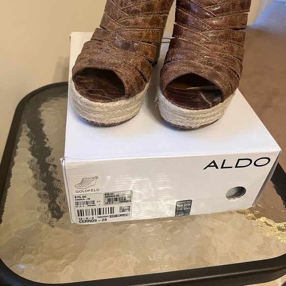 Aldo - Style Goldfeld - Neutral Color Mule Platform Sandals - Picture 3 of 6